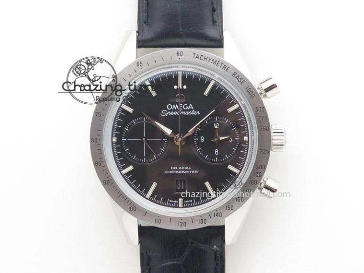 0215 Tailored De Ville Date SS MKF 1:1 Best Edition Dark Gray Dial Roman Marker on Black Leather Strap A 7740